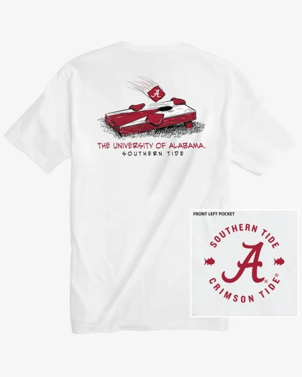 Southern Tide Alabama Crimson Tide Cornhole T-Shirt< T-Shirts