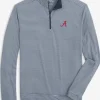 Southern Tide Alabama Crimson Tide Cruiser Micro-Stripe Heather Quarter Zip< Outerwear