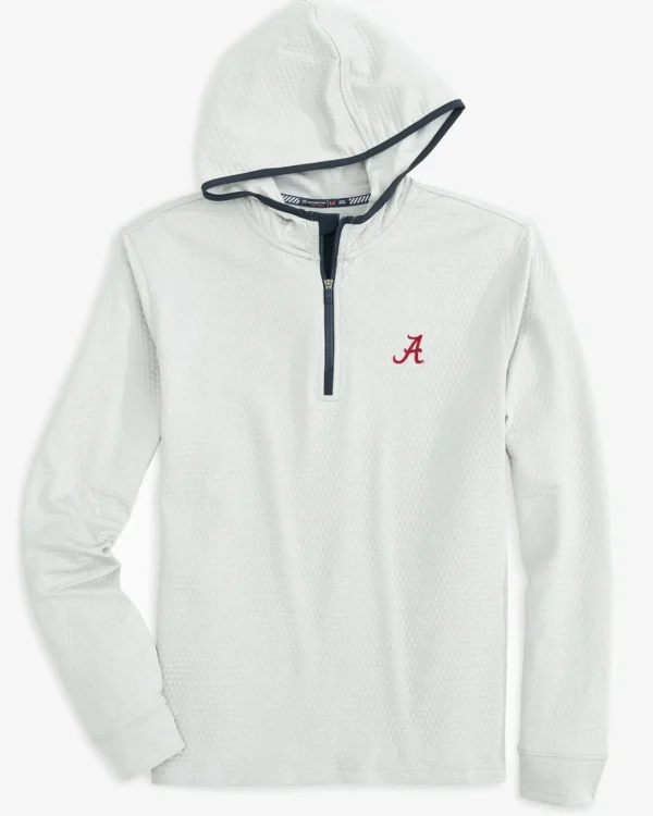 Southern Tide Alabama Crimson Tide Scuttle Heather Quarter Zip Hoodie< Outerwear