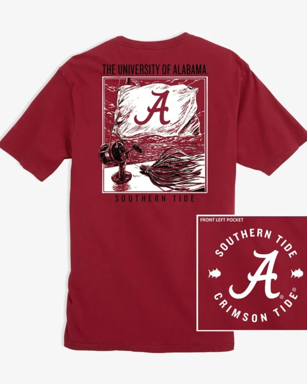 Southern Tide Alabama Tide Fishing Flag T-Shirt< T-Shirts