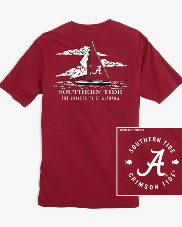 Southern Tide Alabama Tide Skipjack Sailing T-Shirt< T-Shirts