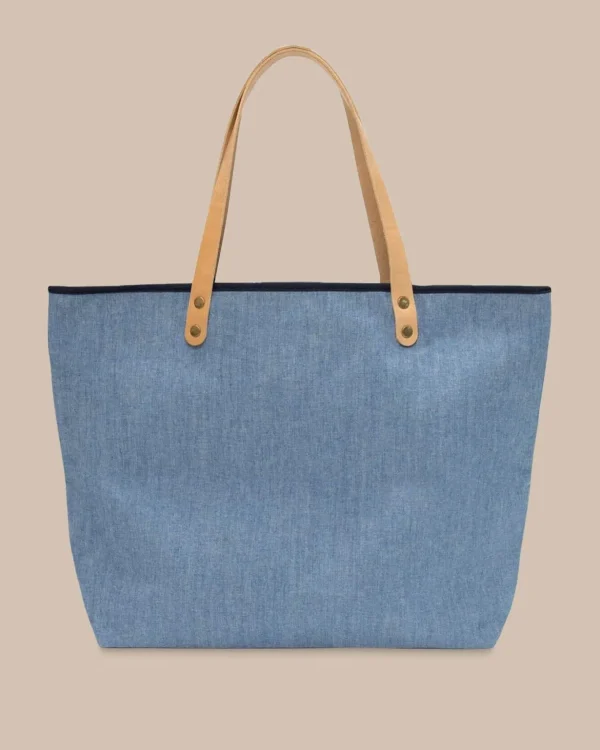 Southern Tide All Day Denim Tote< Hats & Bags