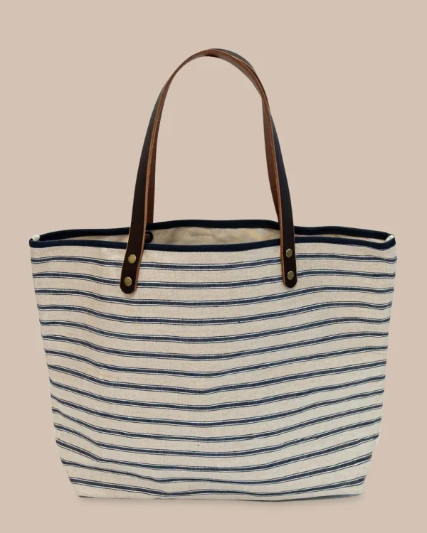 Southern Tide All Day Stripe Tote< Hats & Bags