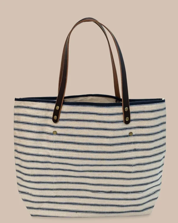 Southern Tide All Day Stripe Tote< Hats & Bags