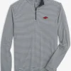 Southern Tide Arkansas Razorbacks Cruiser Micro-Stripe Heather Quarter Zip< Outerwear