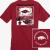 Southern Tide Arkansas Razorbacks Fishing Flag T-Shirt< T-Shirts