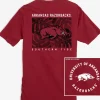 Southern Tide Arkansas Razorbacks Halftone Monstera T-Shirt< T-Shirts