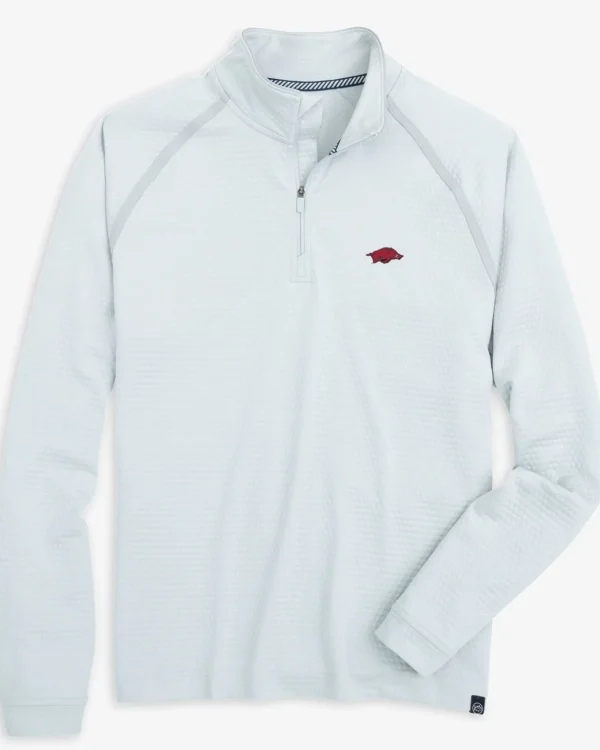 Southern Tide Arkansas Razorbacks Scuttle Heather Quarter Zip< Outerwear