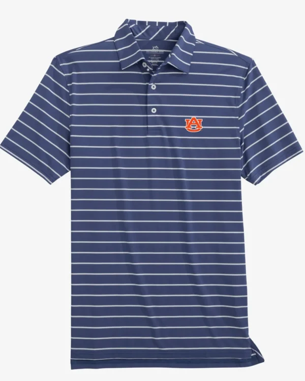 Southern Tide Auburn Tigers Brrr°®Eeze Desmond Stripe Polo< Polo Shirts