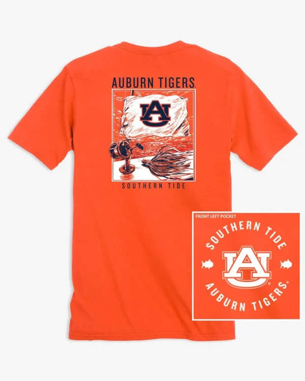 Southern Tide Auburn Tigers Fishing Flag T-Shirt< T-Shirts