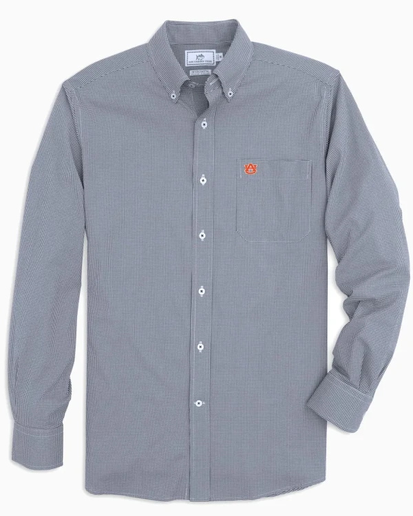 Southern Tide Auburn Tigers Gingham Button Down Shirt< Sport Shirts & Button Downs