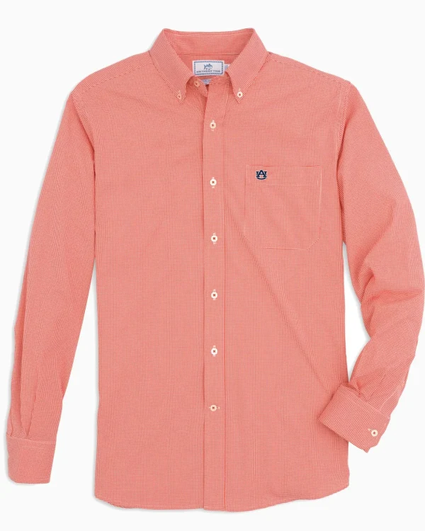 Southern Tide Auburn Tigers Gingham Button Down Shirt< Sport Shirts & Button Downs