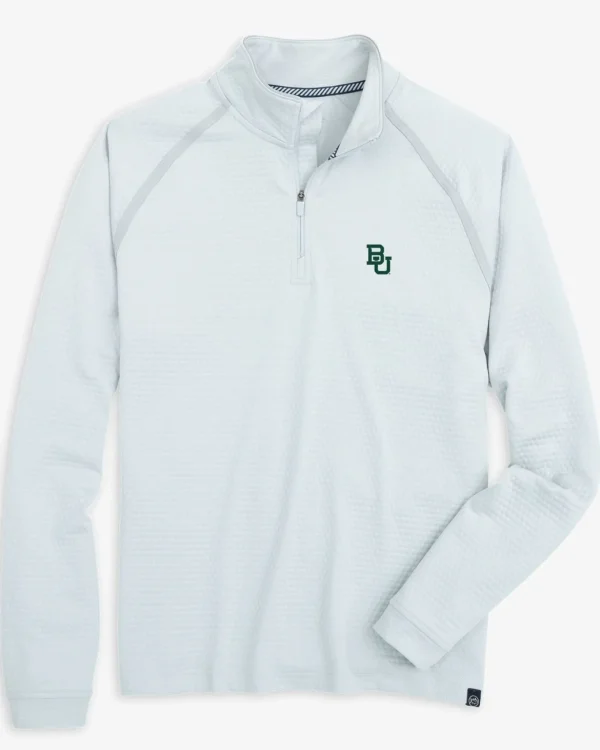 Southern Tide Baylor Bears Scuttle Heather Quarter Zip< Outerwear