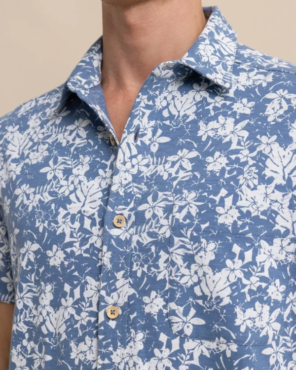 Southern Tide Beachcast Island Blooms Knit Short Sleeve Sport Shirt< Sport Shirts & Button Downs