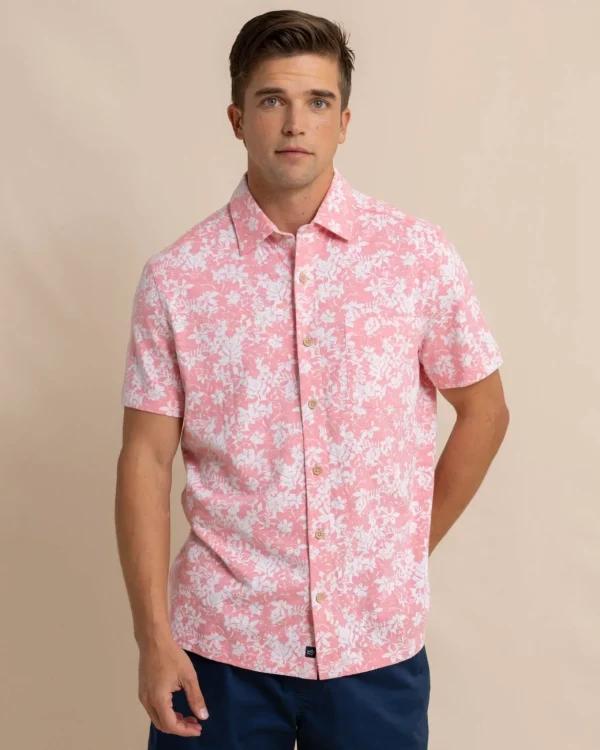 Southern Tide Beachcast Island Blooms Knit Short Sleeve Sport Shirt< Sport Shirts & Button Downs