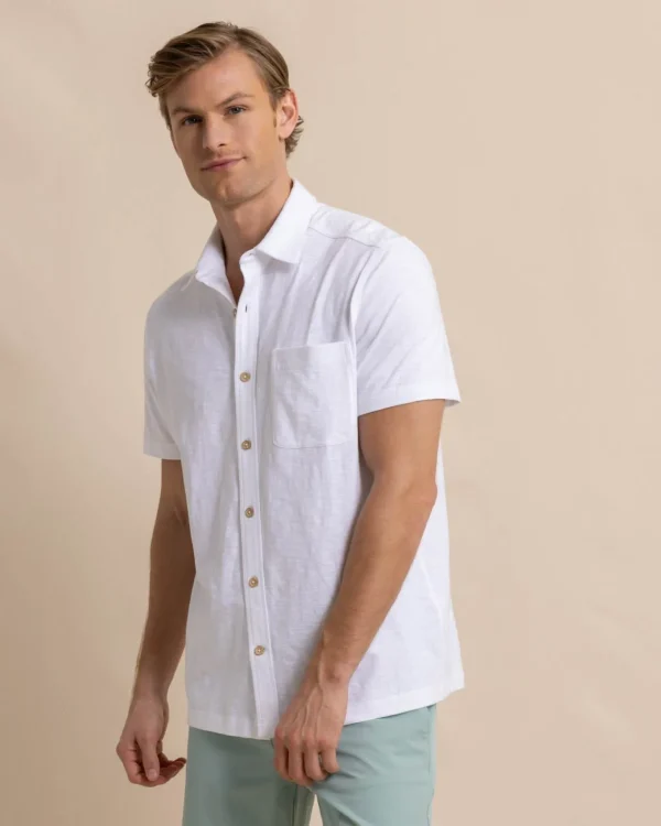 Southern Tide Beachcast Solid Knit Short Sleeve Sport Shirt< Sport Shirts & Button Downs