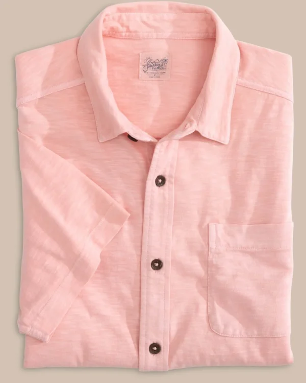 Southern Tide Beachcast Solid Knit Short Sleeve Sport Shirt< Sport Shirts & Button Downs