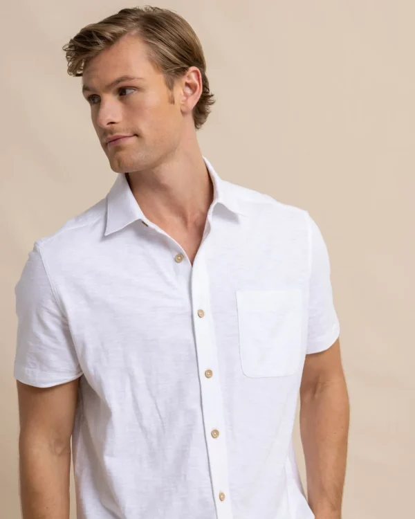 Southern Tide Beachcast Solid Knit Short Sleeve Sport Shirt< Sport Shirts & Button Downs