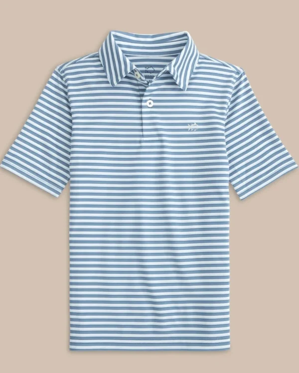 Southern Tide Boys Driver Carova Stripe Polo Shirt< Boys Polo Shirts