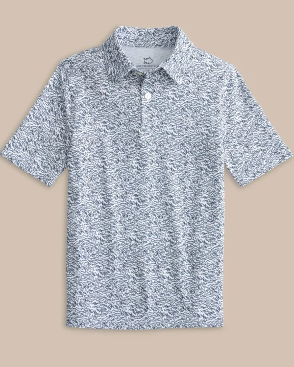 Southern Tide Boys Driver Schooling Fish Polo Shirt< Boys Polo Shirts