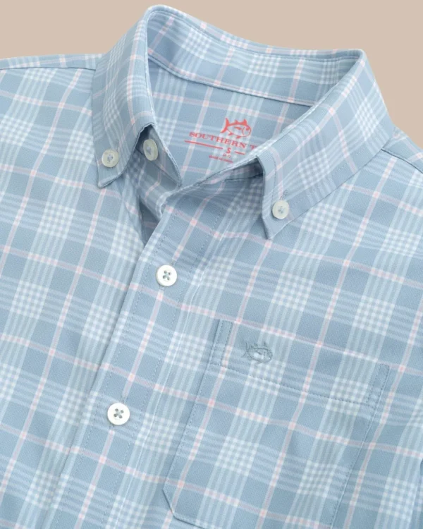 Southern Tide Boys Intercoastal Primrose Plaid Long Sleeve Sport Shirt< Boys Button Down Shirts