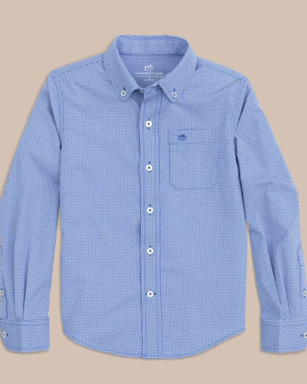 Southern Tide Boys Mini Gingham Intercoastal Button Down Shirt< Boys Button Down Shirts