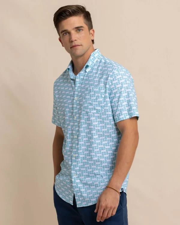 Southern Tide Brrr° Intercoastal Heather Stay Shady Short Sleeve Sport Shirt< Sport Shirts & Button Downs