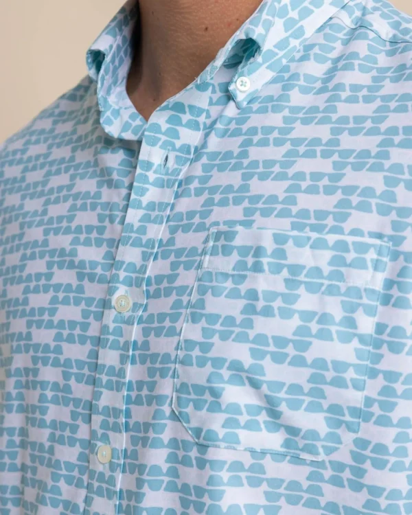 Southern Tide Brrr° Intercoastal Heather Stay Shady Short Sleeve Sport Shirt< Sport Shirts & Button Downs