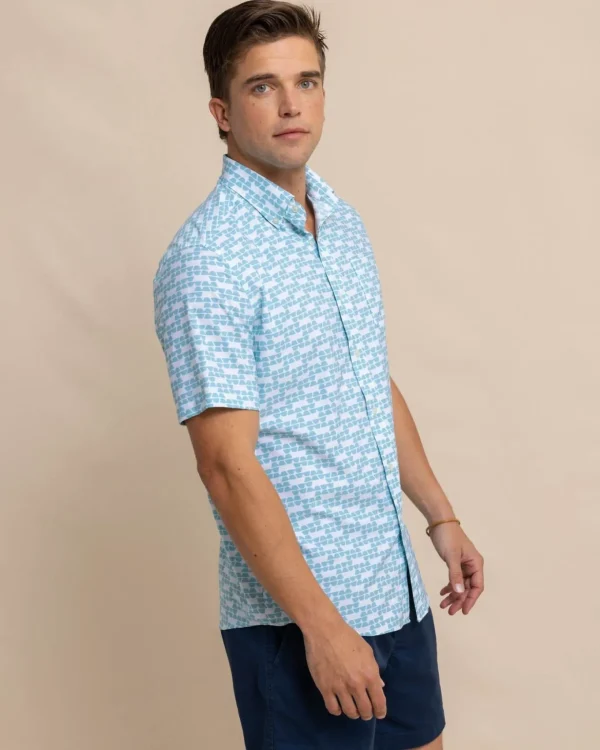 Southern Tide Brrr° Intercoastal Heather Stay Shady Short Sleeve Sport Shirt< Sport Shirts & Button Downs