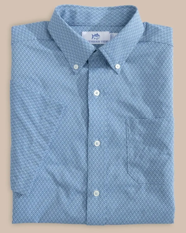 Southern Tide Brrr° Intercoastal Retro Geo Short Sleeve Sport Shirt< Sport Shirts & Button Downs