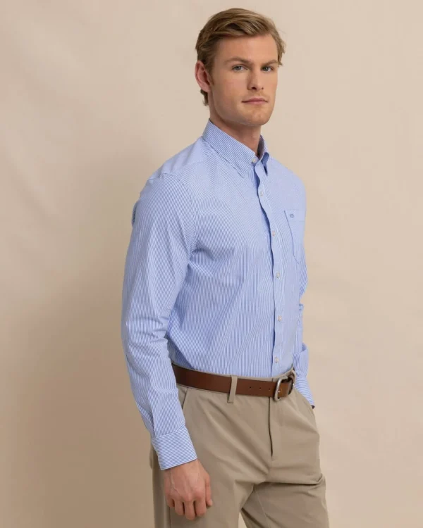 Southern Tide Charleston Granby Stripe Long Sleeve Sport Shirt< Sport Shirts & Button Downs