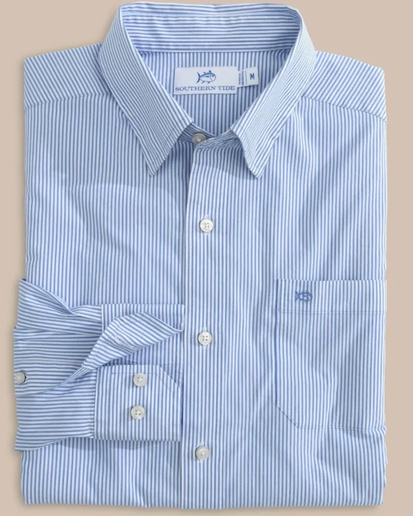 Southern Tide Charleston Granby Stripe Long Sleeve Sport Shirt< Sport Shirts & Button Downs