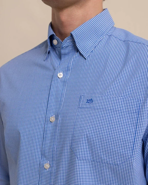 Southern Tide Charleston Parkwood Micro-Gingham Long Sleeve Sport Shirt< Sport Shirts & Button Downs