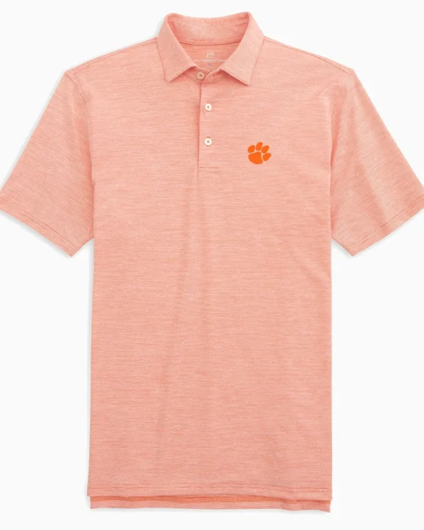 Southern Tide Clemson Tigers Driver Spacedye Polo Shirt< Polo Shirts