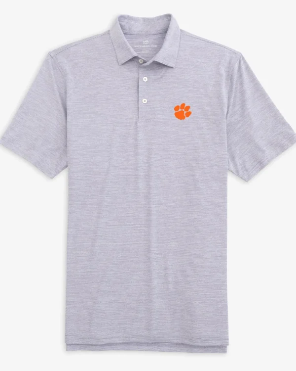 Southern Tide Clemson Tigers Driver Spacedye Polo Shirt< Polo Shirts