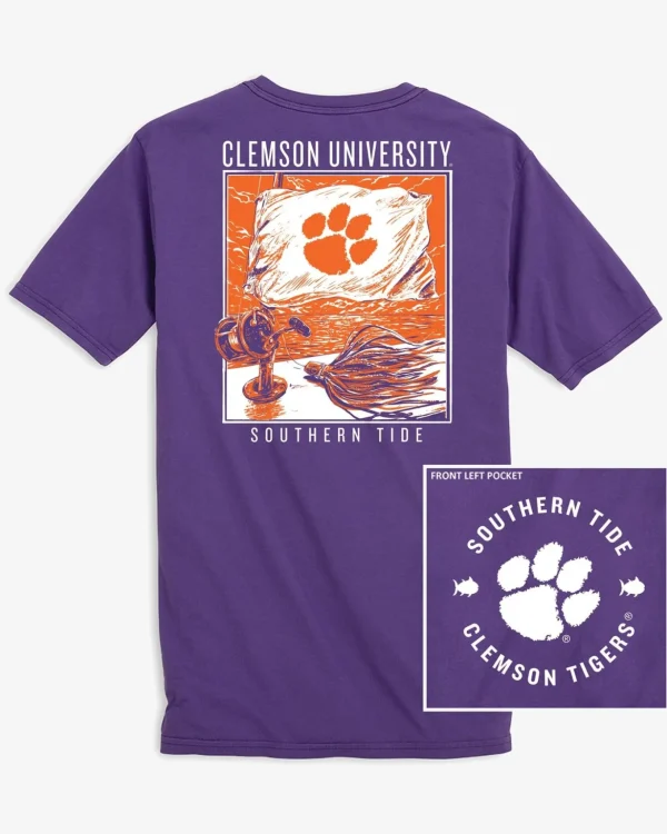 Southern Tide Clemson Tigers Fishing Flag T-Shirt< T-Shirts