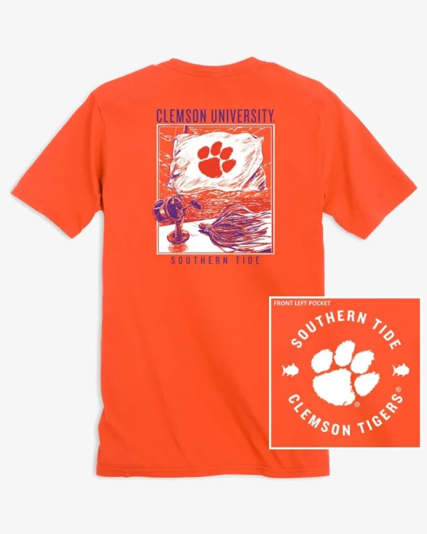 Southern Tide Clemson Tigers Fishing Flag T-Shirt< T-Shirts