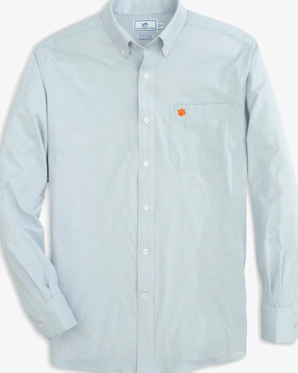 Southern Tide Clemson Tigers Gingham Button Down Shirt< Sport Shirts & Button Downs