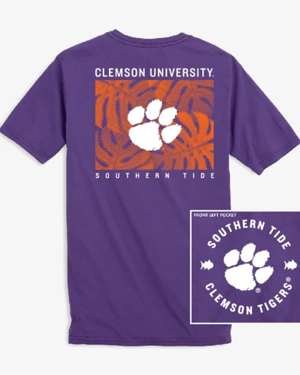 Southern Tide Clemson Tigers Halftone Monstera T-Shirt< T-Shirts