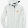 Southern Tide Clemson Tigers Scuttle Heather Quarter Zip Hoodie< Outerwear