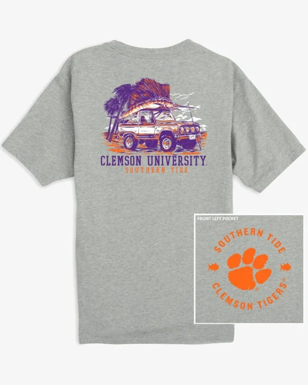 Southern Tide Clemson Tigers Trophy Catch Heather T-Shirt< T-Shirts