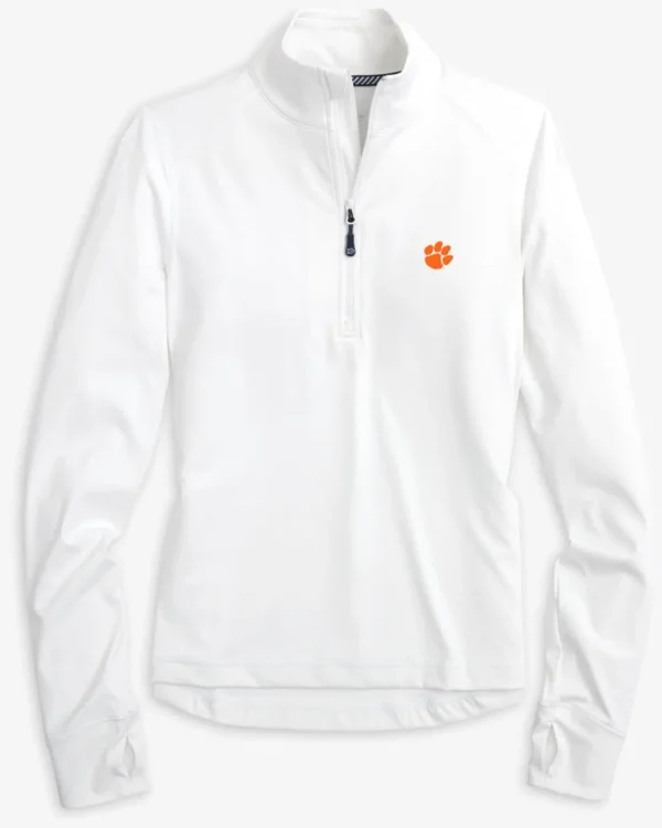 Southern Tide Clemson Tigers Women'S Runaround Quarter Zip Pull Over< Outerwear