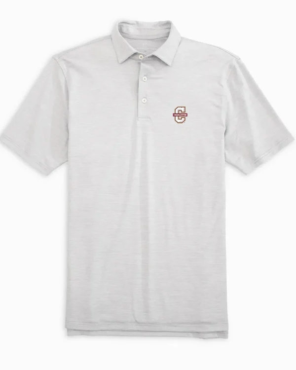 Southern Tide College Of Charleston Driver Spacedye Polo Shirt< Polo Shirts