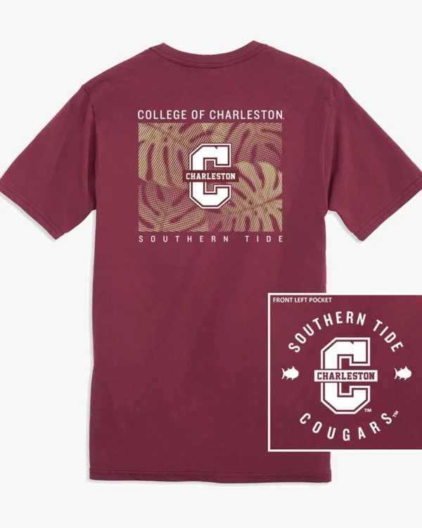 Southern Tide College Of Charleston Halftone Monstera T-Shirt< T-Shirts