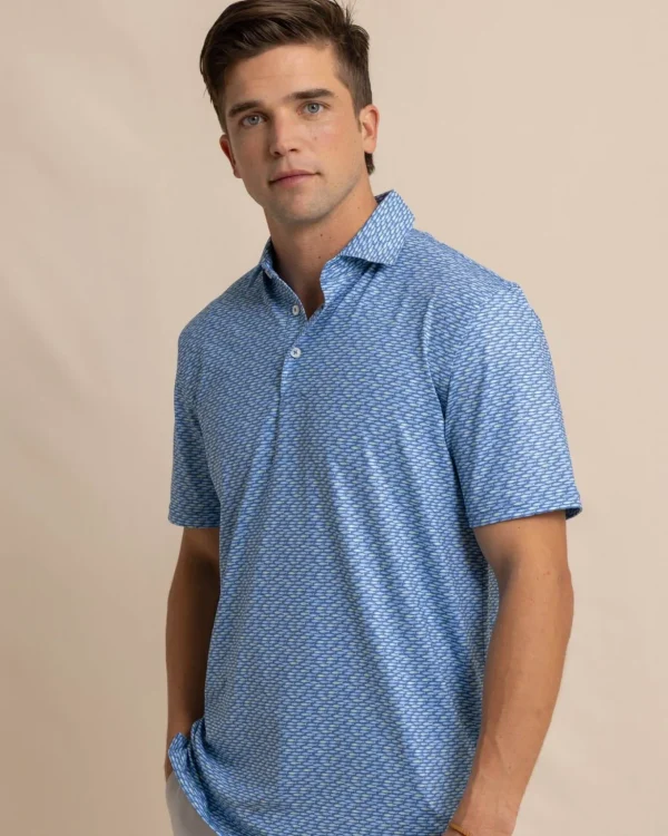 Southern Tide Driver Casual Water Printed Polo< Polo Shirts