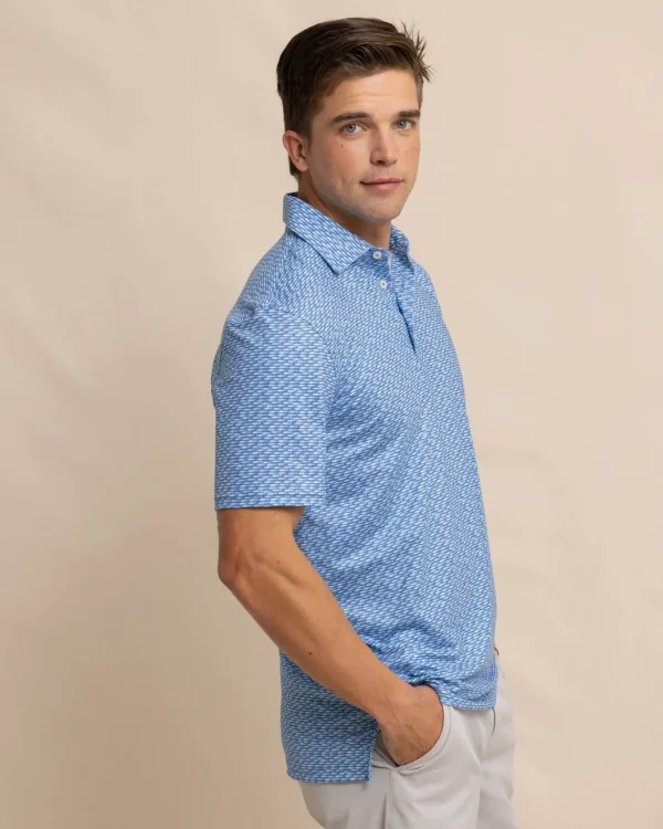 Southern Tide Driver Casual Water Printed Polo< Polo Shirts