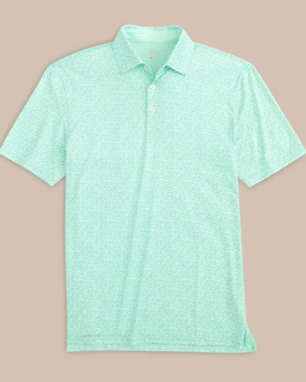 Southern Tide Driver Over Clubbing Print Performance Polo Shirt< Polo Shirts