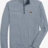 Southern Tide East Carolina Cruiser Micro-Stripe Heather Quarter Zip< Outerwear