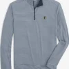 Southern Tide East Tennessee State Cruiser Micro-Stripe Heather Quarter Zip< Outerwear