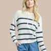 Southern Tide Everlee Striped Hoodie Sweater< Sweaters